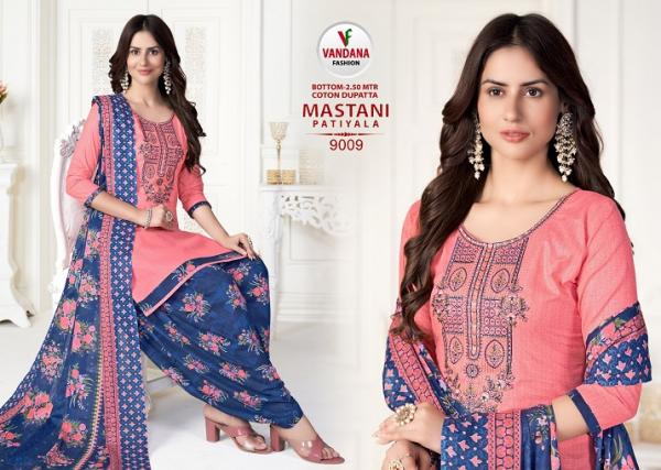 Vandana Mastani Patiyala Vol-9 Cotton Designer Patiyala Dress Material